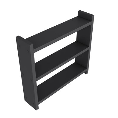 Modern Anthracite Kitchen Shelf, 17.3 x 3.9 x 15.7 inches | 100% Melamine Coated Particle Board for Durability | Stylish Solid Color Design for Organized Storage & Contemporary Home Décor