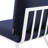 Riverside 4 Piece Outdoor Patio Aluminum Sectional Set with Armchair and Table-1859164006