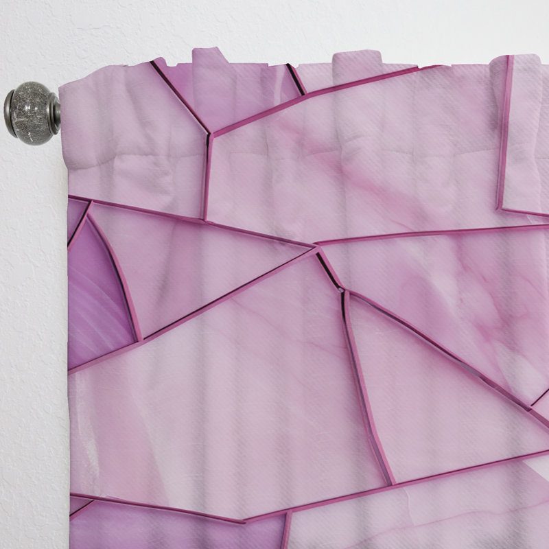 Bransford Pink Tranquil Surrender Collages - Collages Curtain - Velvet Room Darkening - 1 panel, 52" W x 95" L