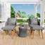 Ensemble de conversation pour patio avec table de bar en osier-1113676690