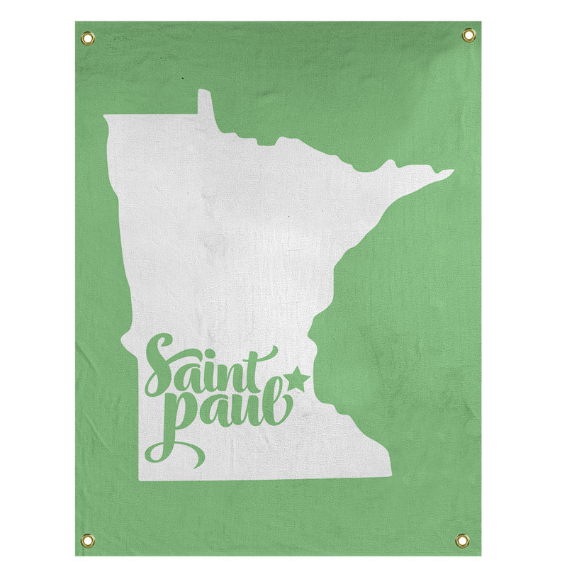 Tapisserie murale saint paul minnesota, H 59 po x l 50 po, Vert