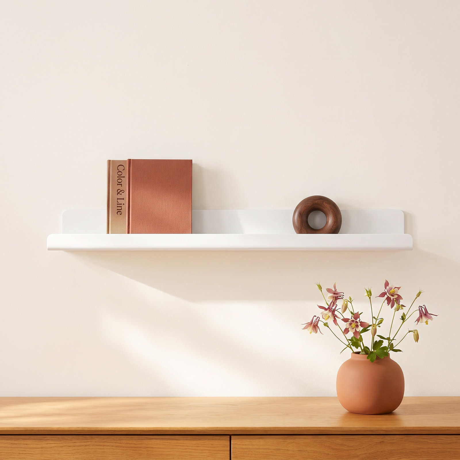 Modo Floating Shelf, 1.8" H x 20.3" W x 4.1" D, Stainless Steel Polished