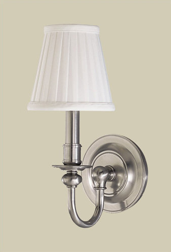 Newport 1 - Light Armed Sconce, Satin Nickel