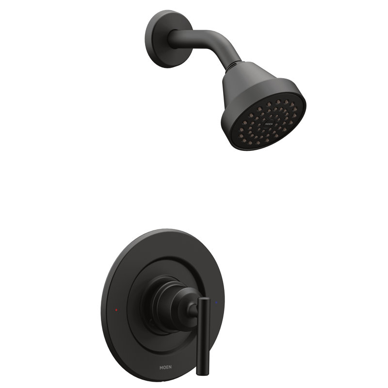 Moen Gibson Posi-Temp Pressure Balancing Eco-Performance Modern Shower Only Trim, Valve Required, Matte Black