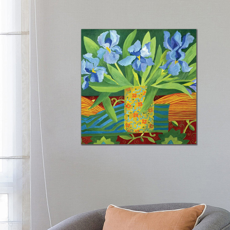 Iris 1 Piece Wrapped Canvas Painting, 66.04cm H x 66.04cm W x 1.91cm D