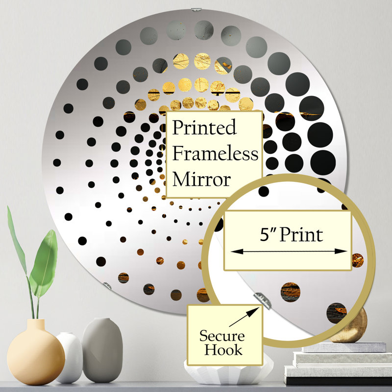 Ketchan - Miroir mural spiralé, 31,4 po x 31,4 po