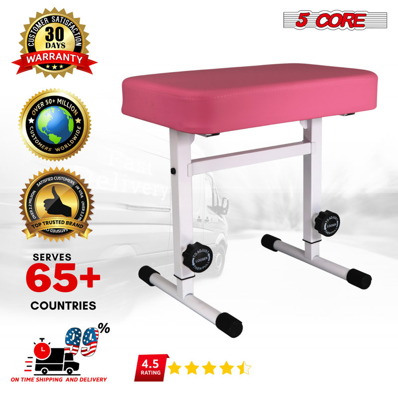 5 Core Keyboard Bench Piano Stool Thick Padded Seat Height Adjustable Keyboard Chair