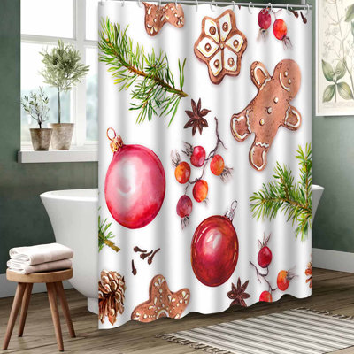 Clear Waterproof Shower Curtain, Shower Curtains for Bathroom with 12 Hooks