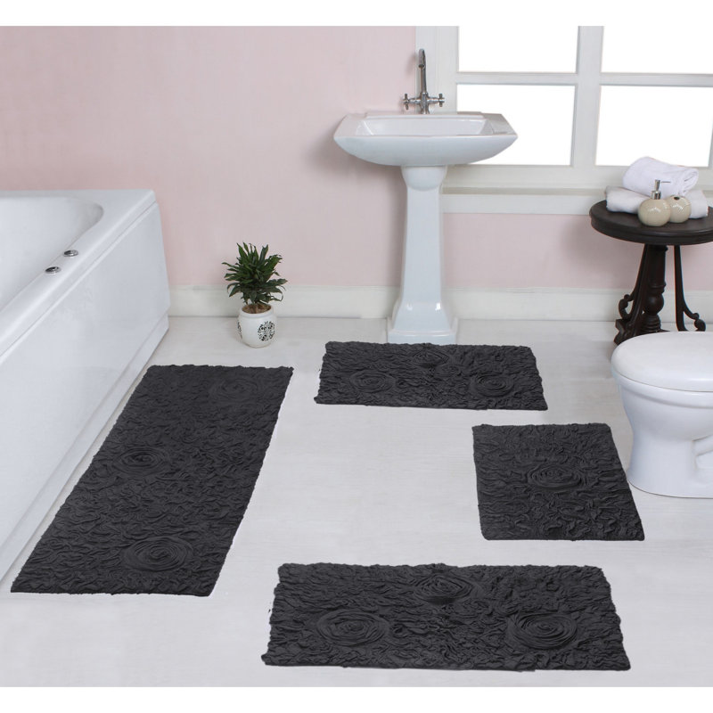Ensemble de tapis 100% coton Dobrinsky, Gris