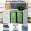 Outdoor Resin Storage Cabinet for Patio Tools, 35 Cu Ft Waterproof Box for Trash Cans
