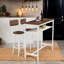 Ensemble de table de bar 5 pièces Lysle avec tablette en métal, ensemble de salle à manger, table à hauteur de comptoir et 4 tabourets de bar Lysle-1151581810-1171740271-1146240954