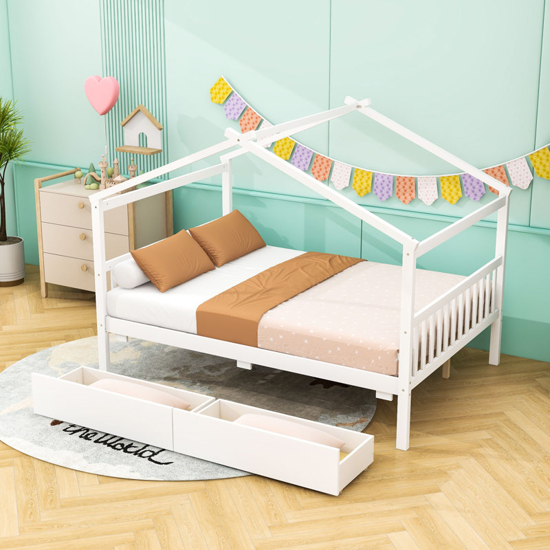 Shawsville Daybed with 2 Big Drawers, Full / Double, White