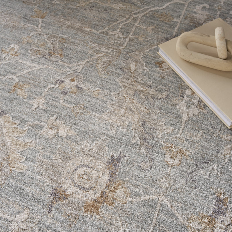Castanon Oriental Gray Area Rug, Rectangle 3'11" x 5'11"