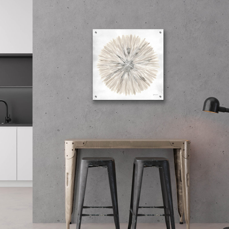Art mural en verre Wrought Studio ™ «Natures Pinwheel 1 Texture» par Yvette St. Amant, H 24 po x l 24 po x P 0,2 po