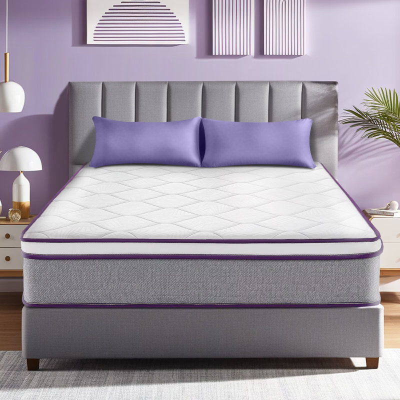 Medium Pocketed Spring Gel Memory Foam Hybrid Mattress in A Box, King, 12"