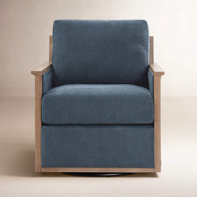 Fauteuil d'appoint pivotant Alyncia Norman, Bleu