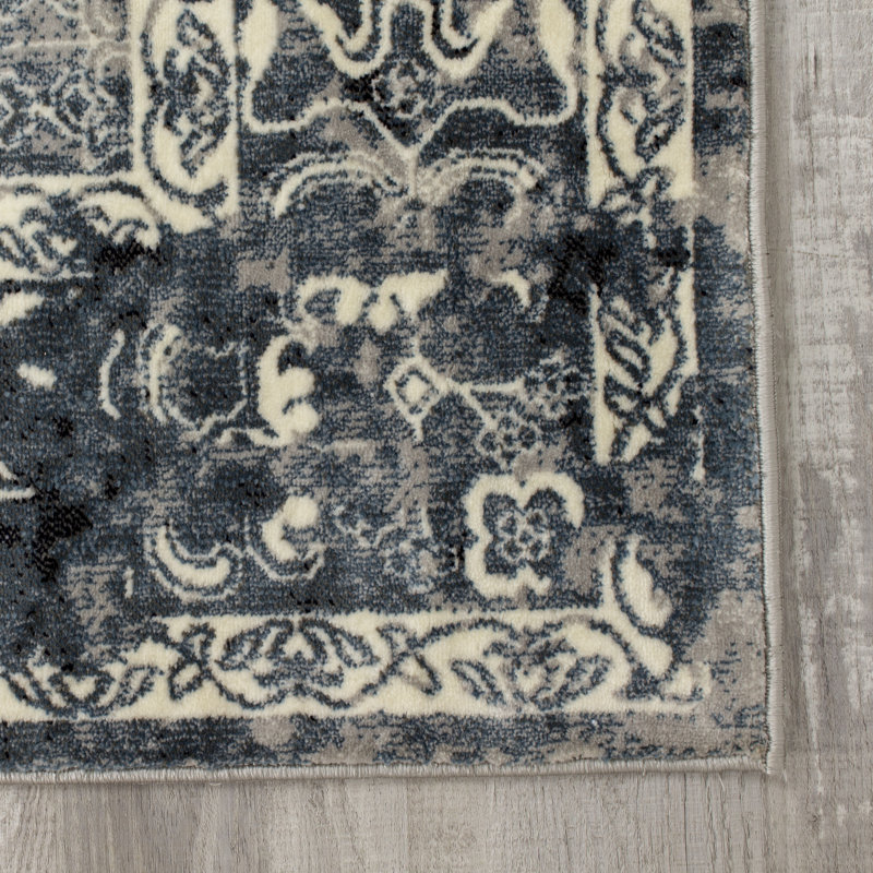 Tapis oriental gris Ted, Rectangle 2 pi x 3 pi 7 po