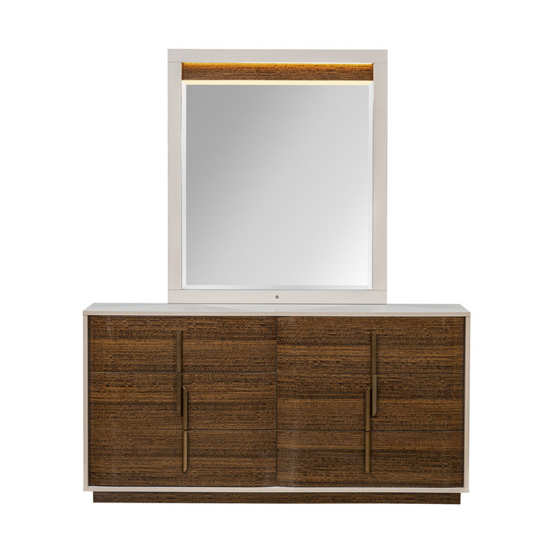 Pavira Walnut 6 - Drawer Dresser