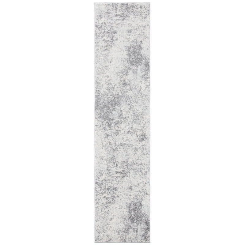 Tyra Ivory/Gray Area Rug, Runner 2' x 17'