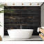 Murale pelez et collez - Vieilles planches horizontales noires-1378121032
