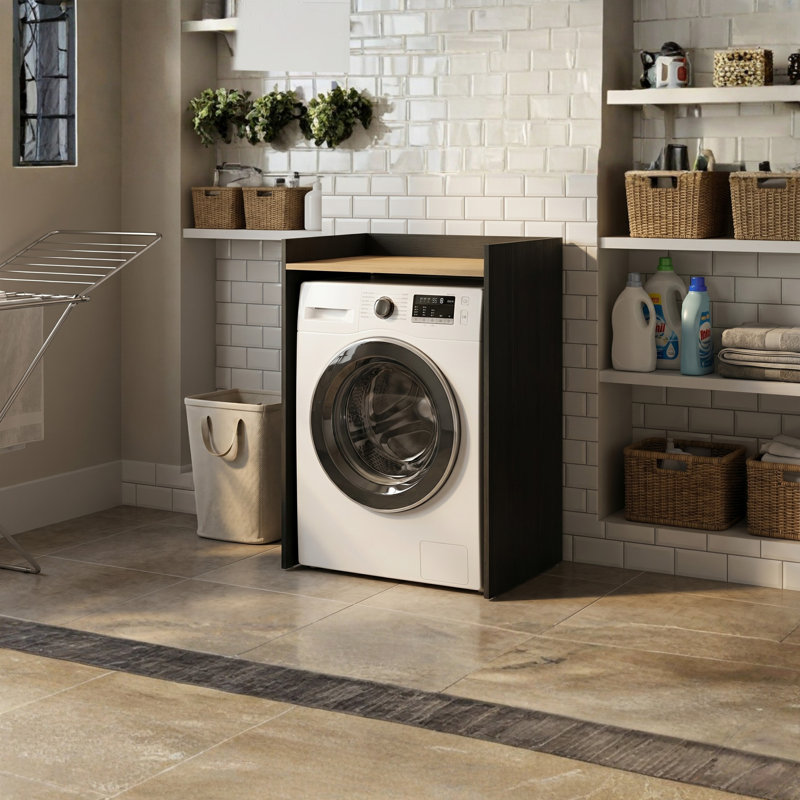 MDF/Chipboard Laundry Cart, Black