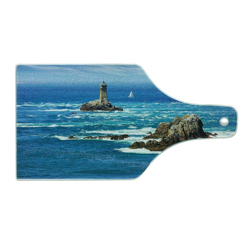 Planche à découper en verre trempé Ambesonne Ocean