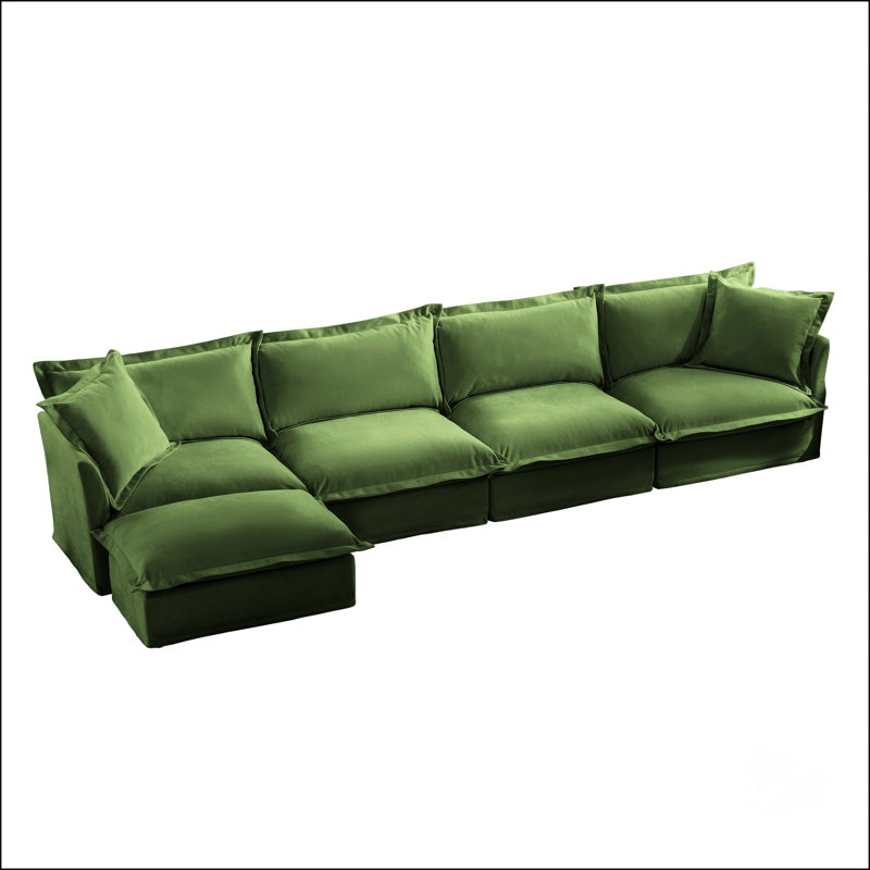 Canapé modulaire en L, Vert