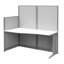 Poste de travail droit avec panneau Regency, l 65 po x P 33 po, blanc pur Regency-133697677