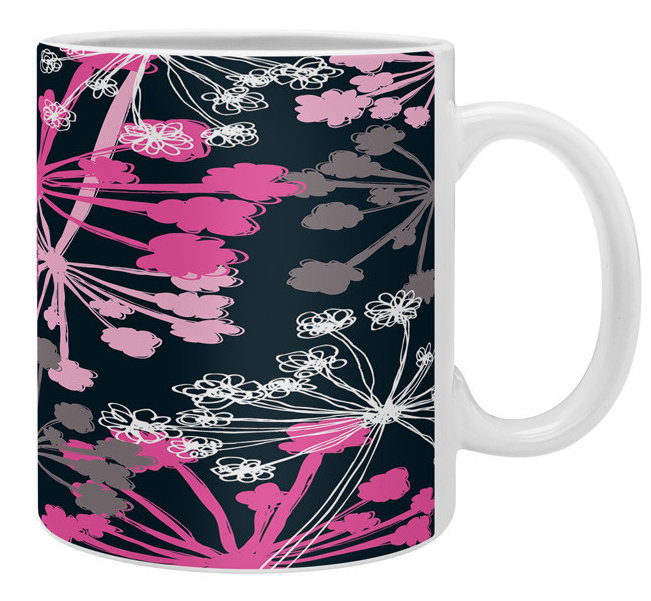 Grande tasse à café cow parsley