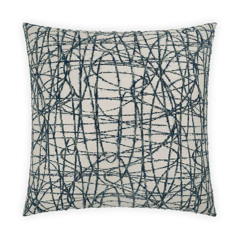 Hausport Abstract Reversible Throw Pillow, Pacific, Square 24"