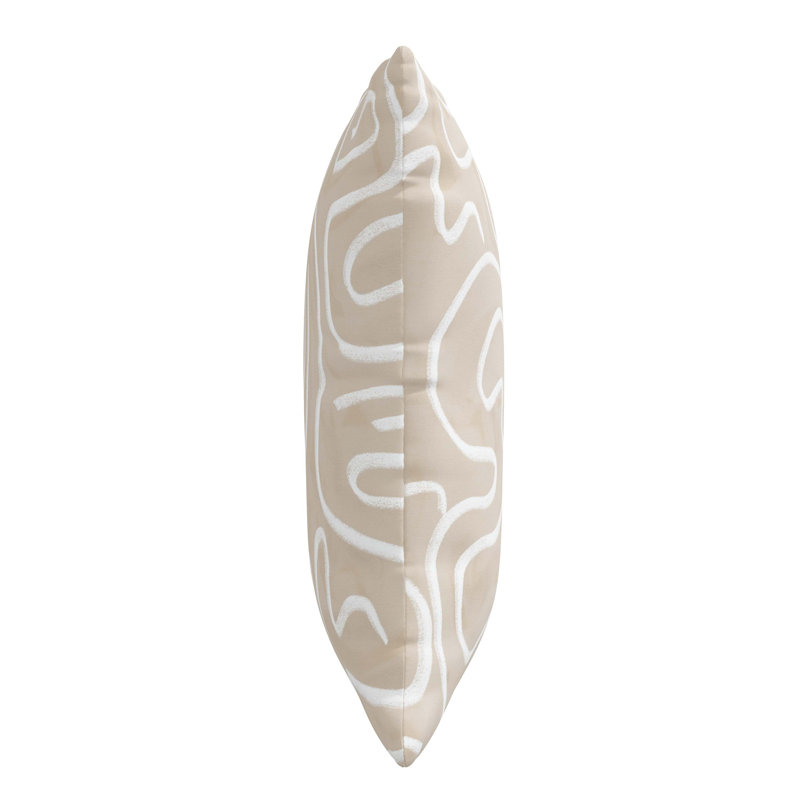 Miley Abstract Cotton Reversible Throw Pillow, Feathers