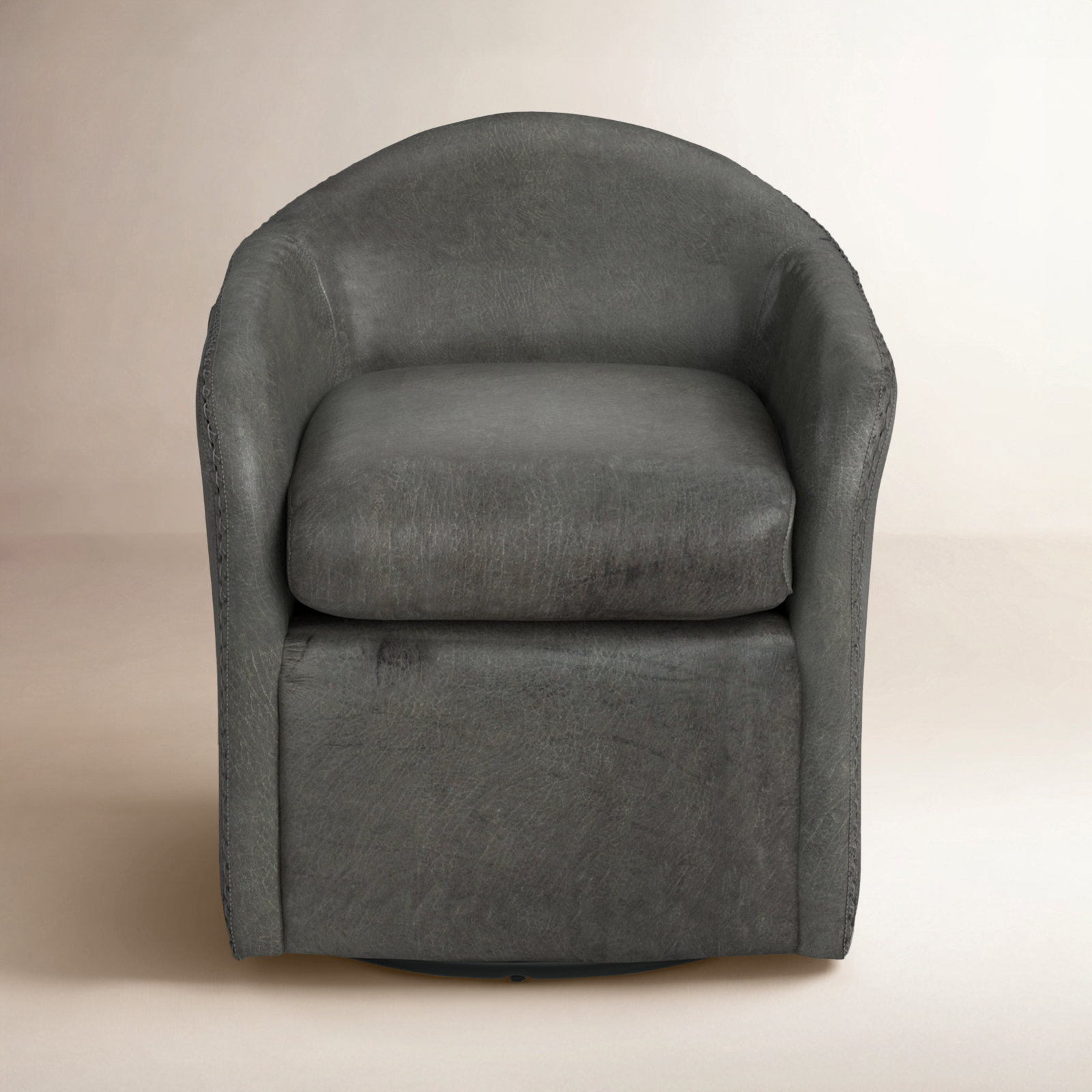 Sinbad Genuine Leather Swivel Club Chair