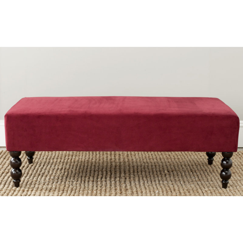 Velvet Ottoman, Red Velvet Fabric