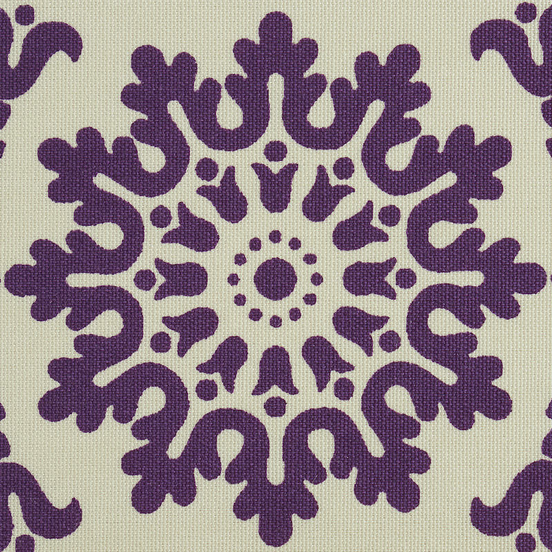 Tissu 100% coton Yvonne, Aubergine