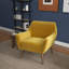 Chaise longue Panom en velours doré (chaise incluse seulement)