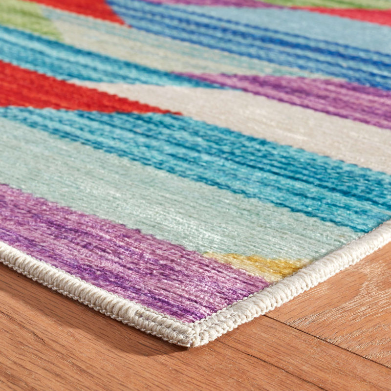 Tapis lavable imprimé à la machine Hotline Kit Kemp x Annie Selke, Rectangle 6 pi x 9 pi