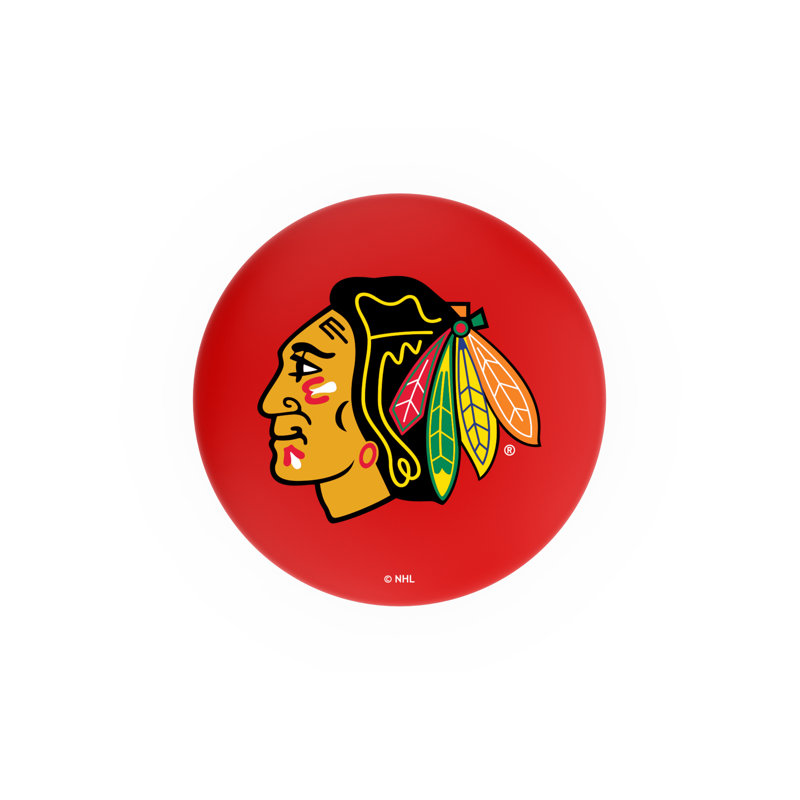 NHL 25" Swivel Bar Stool with Cushion, Chicago Blackhawks - Red, 30"