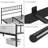 Minimalist Metal Bed Frame with Slatted Headboard-777585065-800080578