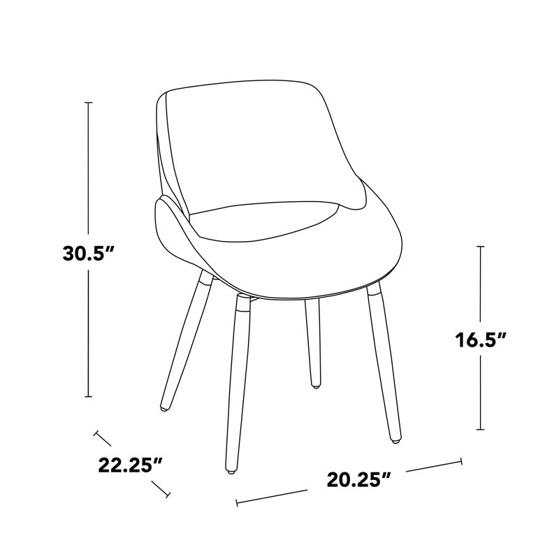 Ensemble de 2 chaises Fabrico, Crème
