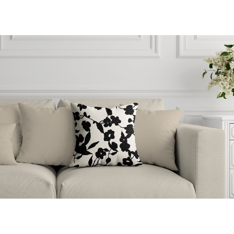 Housse et insert de coussin extérieur d'extérieur, H 15 po x l 15 po, Blanc