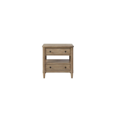 Open Nightstand With 2 Drawers