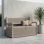 80 Gallon Outdoor Storage Bench With Backrest, Rattan-style Resin, 2-person