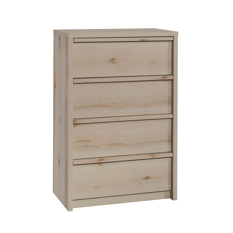 Commode 4 tiroirs, finition brune