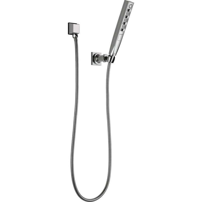 Pomme de douche murale Tetra H2Okinetic, douche à main à 4 réglages, douche à main avec boyau, Chrome