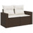 Vidaxl Garden Sofa Set Brown, Cream White