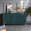 Meuble télé avec armoire de rangement au look rétro - Bleu marine, réglable et