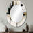 Abstract Transitional Modern Shapes I - Abstract Oval Decorative Mirror On Metal-632981467