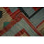 Tapis vert kilim en laine vert 6 x 8