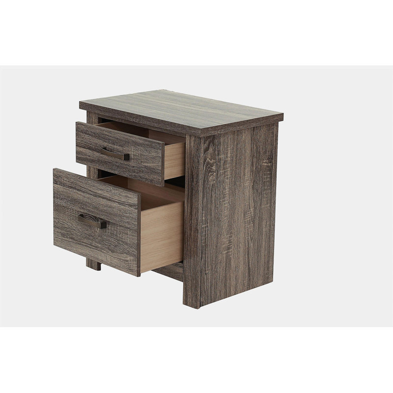 Table de chevet en bois naturel, Naturel