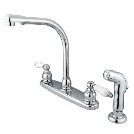 Distributeur d’eau chaud & froid avec jet latéral Victorian, Chrome poli